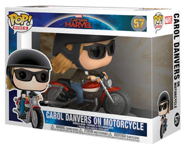 MARVEL CAPTAIN MARVEL " Carol Danvers On Motorcycle "Funko Pop # 57