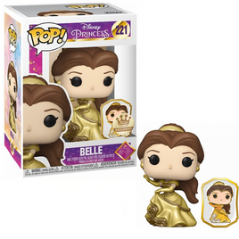 ULTIMATE PRINCESS COLLECTION "BELLE (GOLD) WITH PIN" FUNKO EXCLISIVE POP # 221