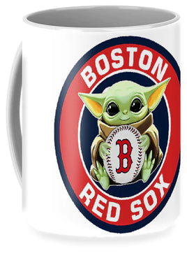 BOSTON RED SOX WITH BABY YODA DOFFEE MUGS