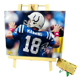 Payton Manning Hand Signed Colts 8x10 Photo W/COA