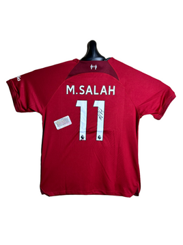 Mohamed Salah Hand Signed Liverpool Home Jersey w/COA