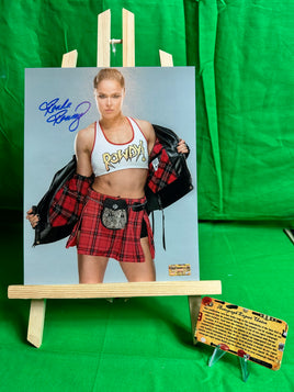 Ronda J Rousey Hand Signed WWE 8x10 Photo W/COA