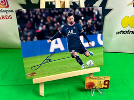 Lionel Messi “22 FIFA MVP” Hand Signed 8x10 Photo w/COA