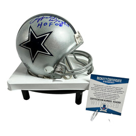 Rayfield Wright - Dallas Cowboys Hand Signed Mini Helmet W/COA