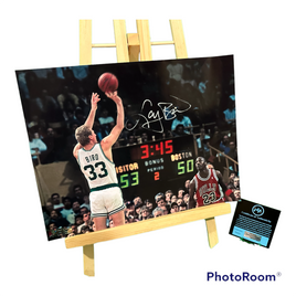 Larry Bird HOF Hand Signed Celtics 8x10 Photo w/COA