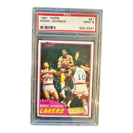 1981 Topps Magic Johnson Solo Rookie Card RC #21 PSA 9 Mint -Very Rare
