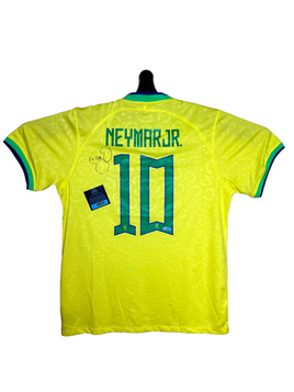 Neymar Da Silva Santos JR Hand Signed Brazil Jersey w/COA