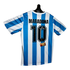 Legendary Diego Maradona “Argentina Pride” Hand Signed Le Coq Sportif Jersey w/COA