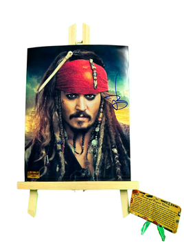Johnny Depp Hand Signed pirates of the Caribbean 8x10 Photo w/COA
