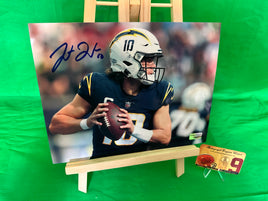 Justin Herbert Hand Signed Chargers 8x10 Photo W/COA