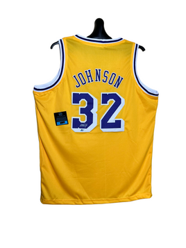 Magic Johnson Hand Signed NBA Lakers Home Court Jersey w/COA