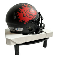 Clyde-Edwards Helaire Hand Signed SPEED ECLIPSE Mini Helmet Beckett Witnessed w/ COA