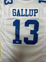 Michael Gallup - WR Dallas Cowboys Hand Signed Away Jersey w/COA