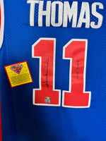 Isiah Thomas - Detroit Pistons Hand Signed NBA Home Court Jersey w/COA