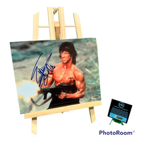 Sylvester Stallone " RAMBO " Hand Signed 8x10 Photo w/COA