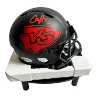 Clyde-Edwards Helaire Hand Signed SPEED ECLIPSE Mini Helmet Beckett Witnessed w/ COA