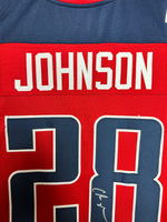 Chris Johnson RB Tennessee Titans Hand Signed Away Red Jersey w/COA JSA