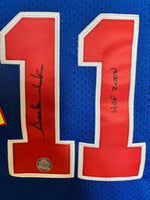 Isiah Thomas - Detroit Pistons Hand Signed NBA Home Court Jersey w/COA