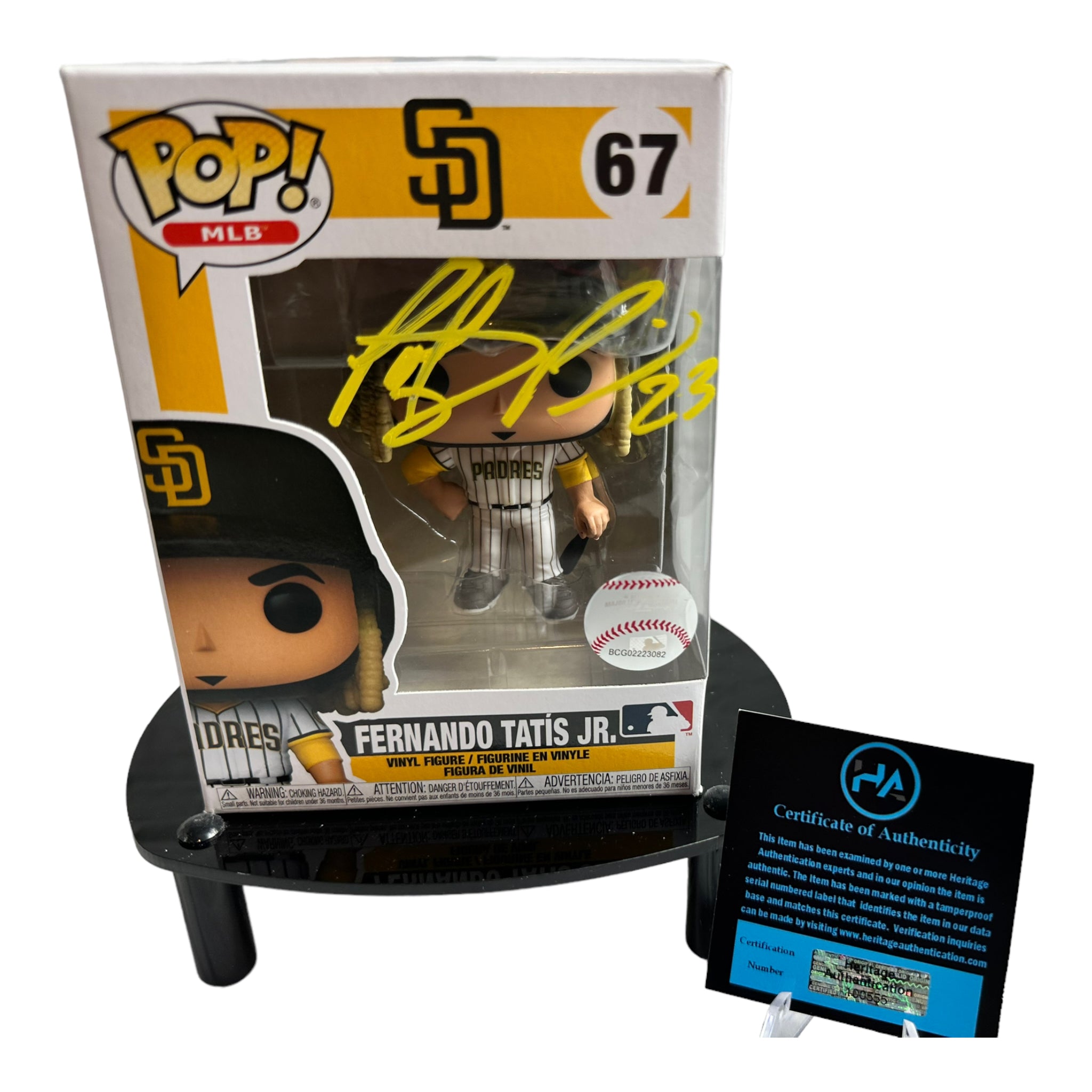 Fernando Tatis JR Hand Signed San Diego Padres Funko Pop