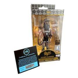 James Harden - Nets Hand Signed NBA Gold Vinyl Figure Funko Chase w/COA