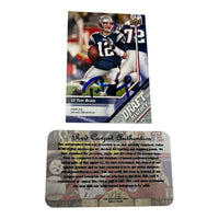 Tom Brady Hand Signed 2009 Upper Deck Draft History Card # 187 w/ COA