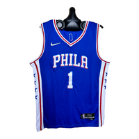 James Harden Hand Signed 76ers Home Court Jersey w/COA