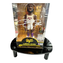 Lebron James "King" Hand Signed NBA Gold Vinyl Figure Funko Chase w/COA