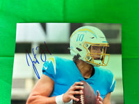 Justin Herbert Hand Signed Chargers 8x10 Photo W/COA