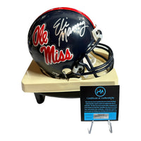 ELI MANNING - New York Giants Hand Signed Ole Miss Mini Helmet W/COA