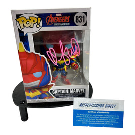 Brie Larson Hand Signed Marvel Avengers " CAPTAIN MARVEL " Funko Pop w/COA