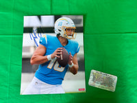 Justin Herbert Hand Signed Chargers 8x10 Photo W/COA