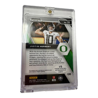 Justin Herbert Hand Signed 2021 Panini Prizm Draft Picks Card # 20 w/ COA