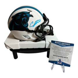 Chubba Hubbard - Carolina panthers Hand Signed Eclipse Mini Helmet W/COA