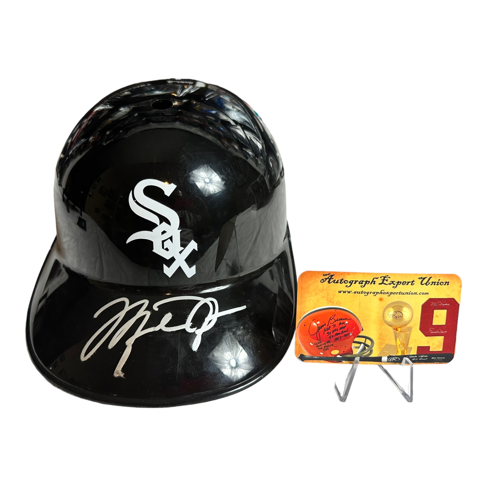 Michael Jordan Hand Signed FS MLB Souvenir Batting White Sox Helmet W/
