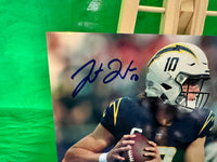 Justin Herbert Hand Signed Chargers 8x10 Photo W/COA