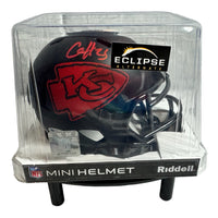Clyde-Edwards Helaire Hand Signed SPEED ECLIPSE Mini Helmet Beckett Witnessed w/ COA