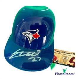 Vladimir Guerrero Hand Signed Mini Sundae Blue Jays Helmet W/COA