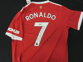 CRISTIANO RONALDO AUTOGRAPHED MANCHESTER UNITED SOCCER JERSEY W/COA