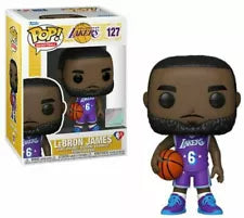 LEBRON JAMES NBA LOS ANGELES LAKERS 6 JERSEY PURPLR POP # 127